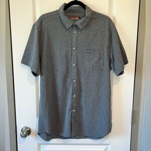 Burlebo Performance Outdoor Fish Button Up Short Sleeve Men’s Size Large